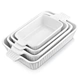 MALACASA Bakeware Set of 4, Porcelain Baking Pans